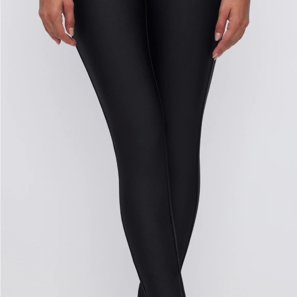 Good American Compression Shine Good Waist Leggings, Black, size 15 Plus